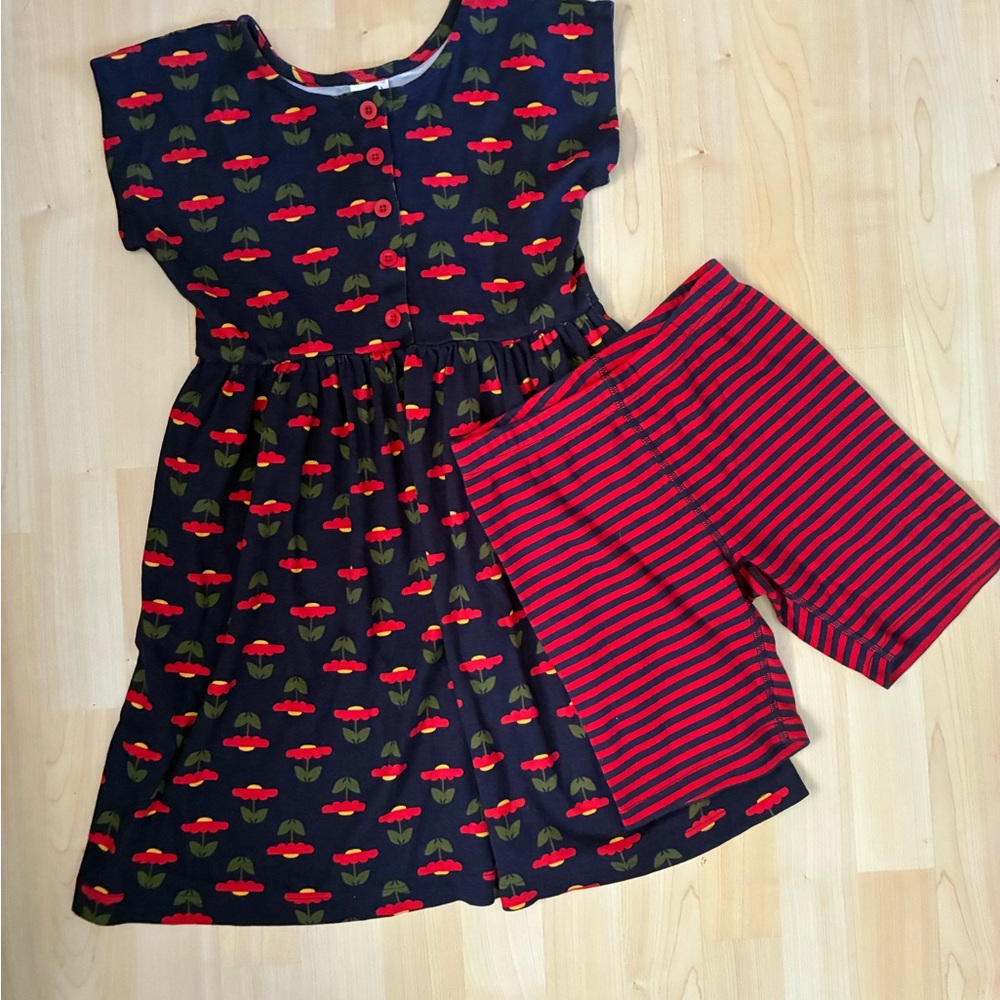 Hannah Anderson Navy and Multicolor Patterned Garment
